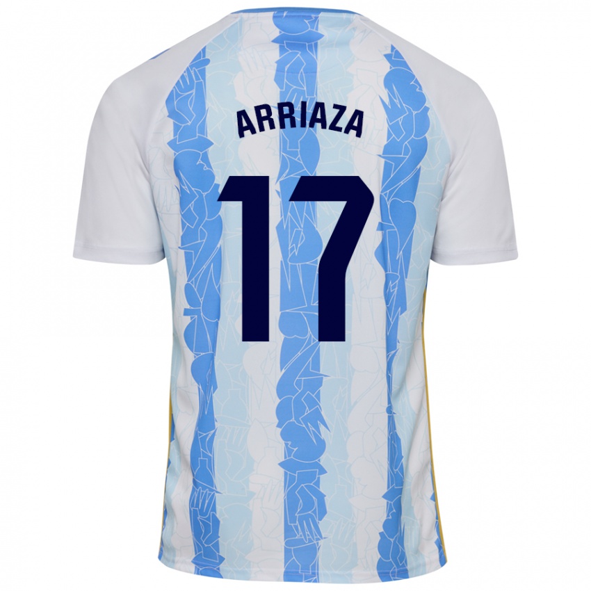 Niño Camiseta Pablo Arriaza #17 Blanco Azul 1ª Equipación 2024/25 La Camisa Argentina