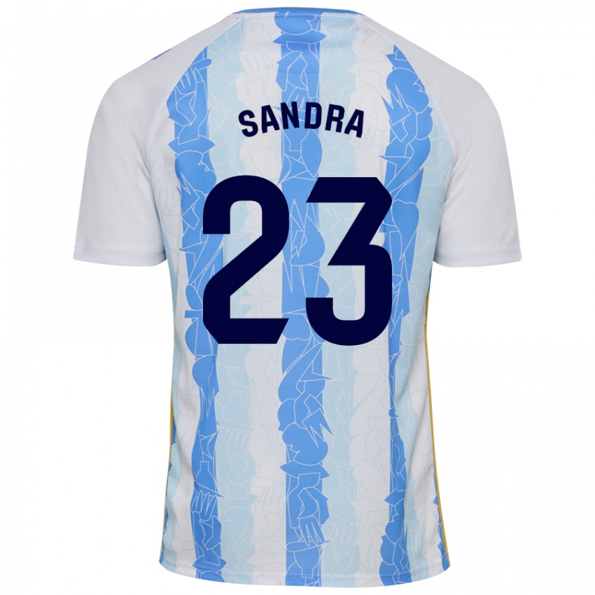 Niño Camiseta Sandra #23 Blanco Azul 1ª Equipación 2024/25 La Camisa Argentina