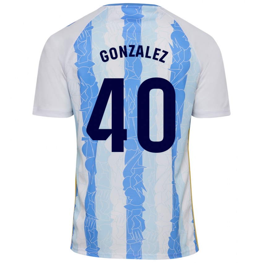 Niño Camiseta Carol González #40 Blanco Azul 1ª Equipación 2024/25 La Camisa Argentina