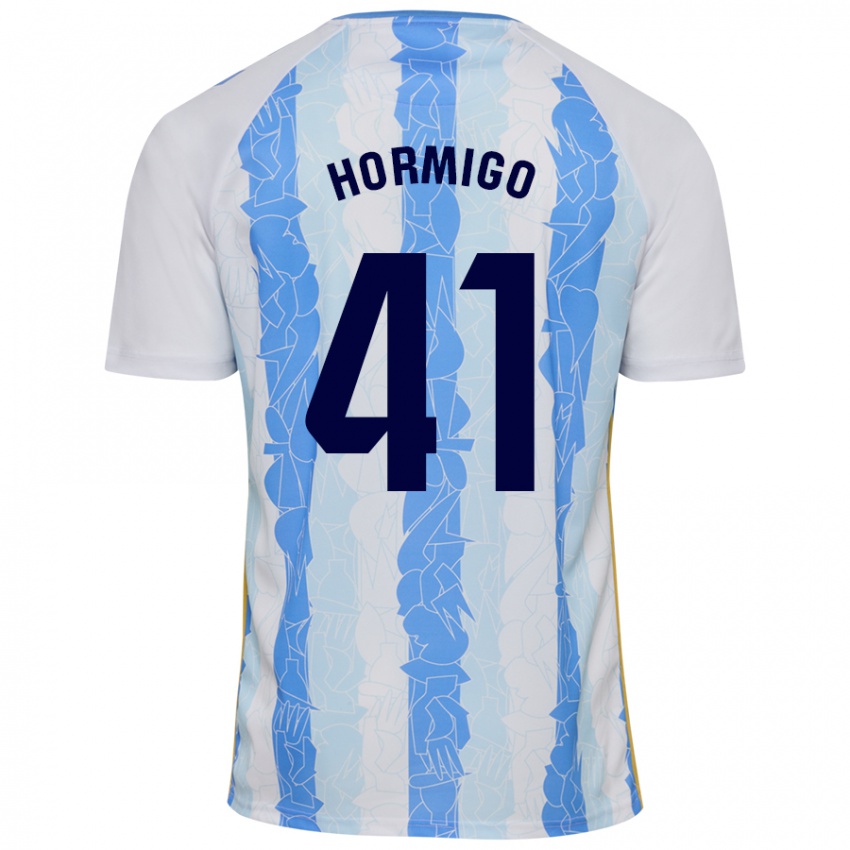 Niño Camiseta Cintia Hormigo #41 Blanco Azul 1ª Equipación 2024/25 La Camisa Argentina