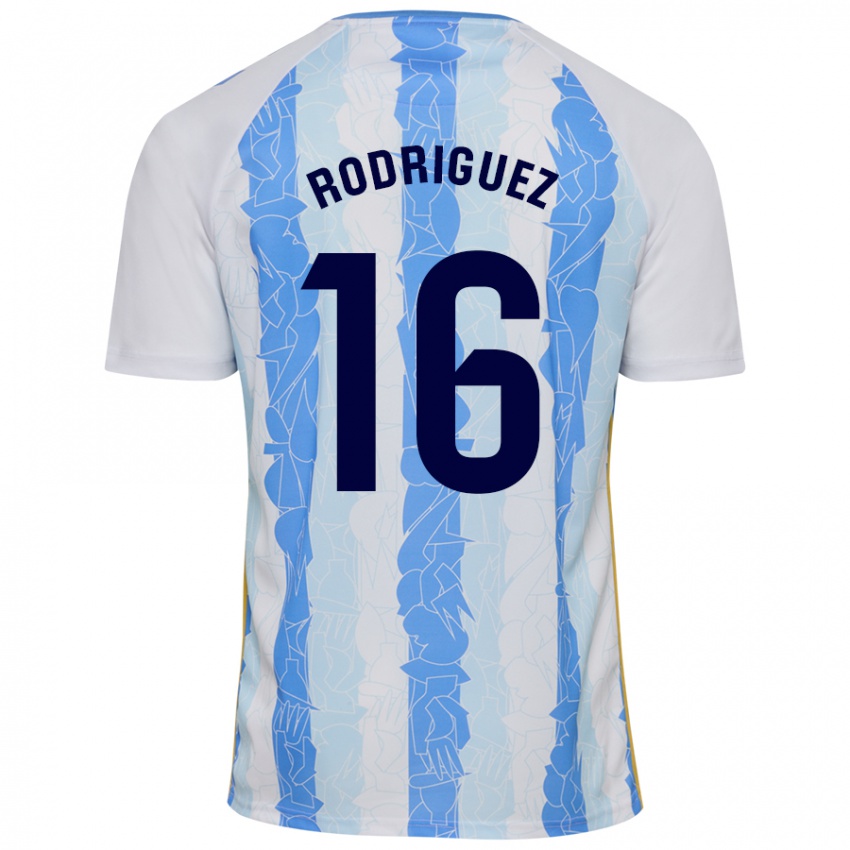 Niño Camiseta Genaro Rodríguez #16 Blanco Azul 1ª Equipación 2024/25 La Camisa Argentina