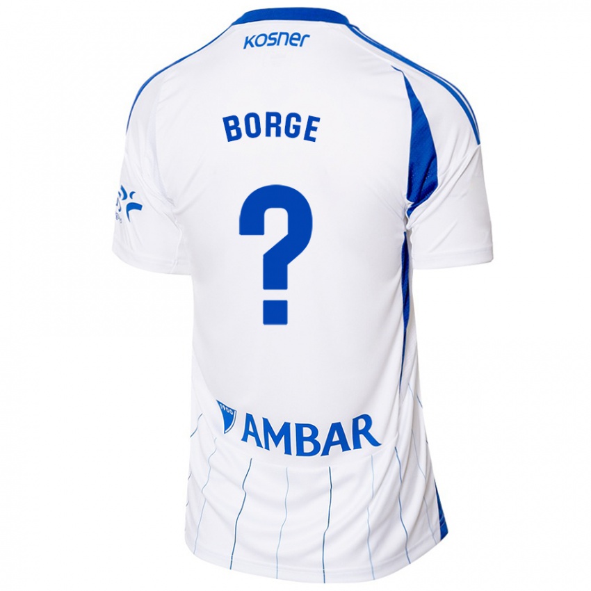 Niño Camiseta Andrés Borge #0 Rojo Blanco 1ª Equipación 2024/25 La Camisa Argentina