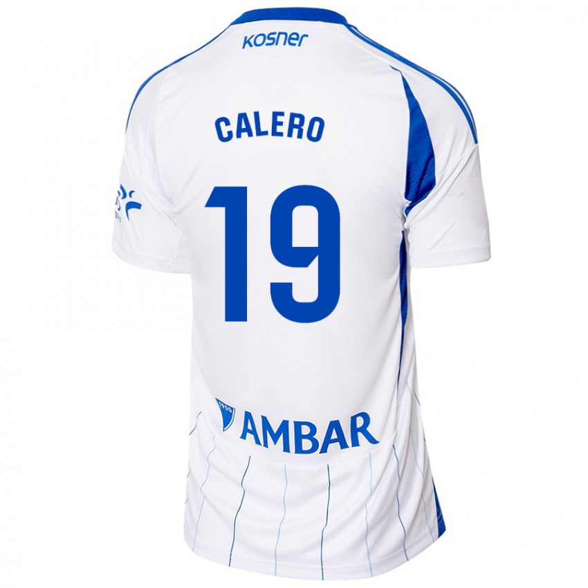 Niño Camiseta Iván Calero #19 Rojo Blanco 1ª Equipación 2024/25 La Camisa Argentina