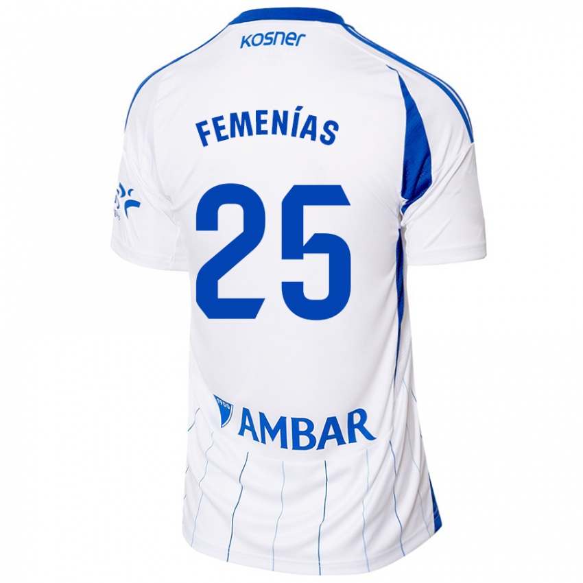 Niño Camiseta Joan Femenías #25 Rojo Blanco 1ª Equipación 2024/25 La Camisa Argentina