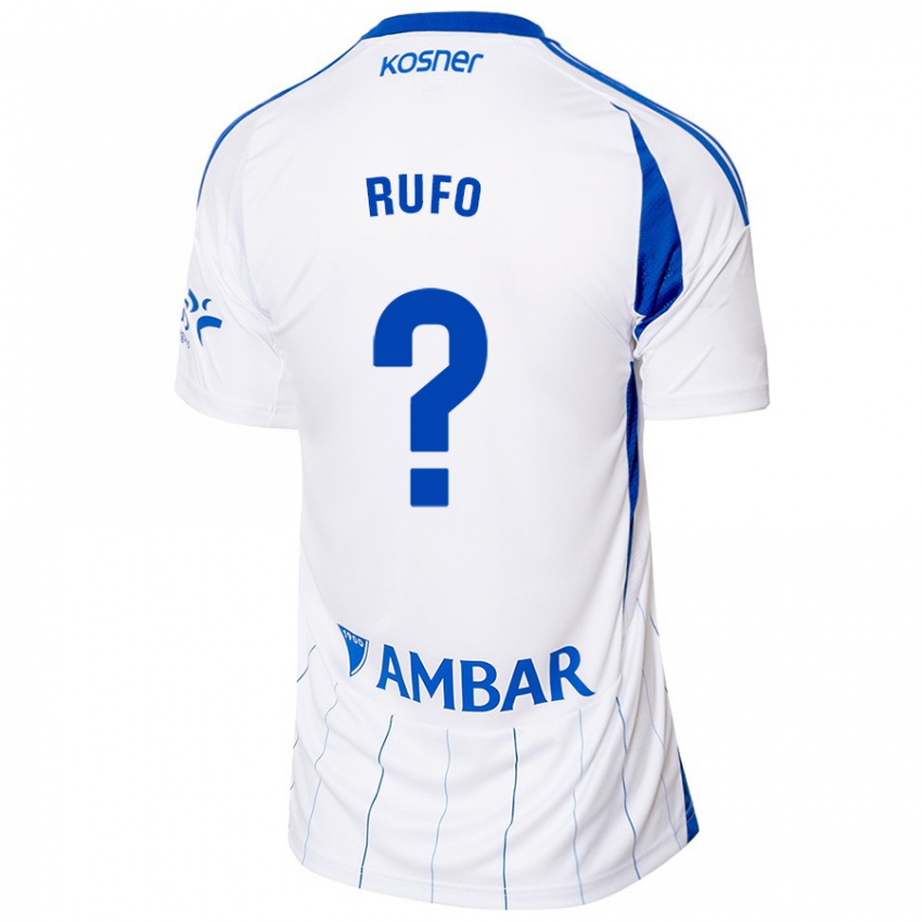 Niño Camiseta Dennis Rufo #0 Rojo Blanco 1ª Equipación 2024/25 La Camisa Argentina