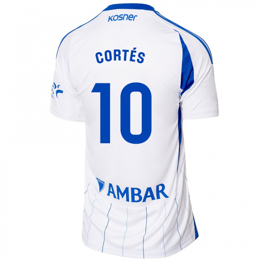 Niño Camiseta Pablo Cortés #10 Rojo Blanco 1ª Equipación 2024/25 La Camisa Argentina