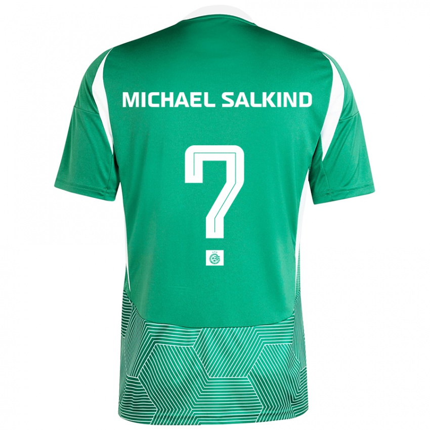 Niño Camiseta Liav Michael Salkind #0 Verde Blanco 1ª Equipación 2024/25 La Camisa Argentina