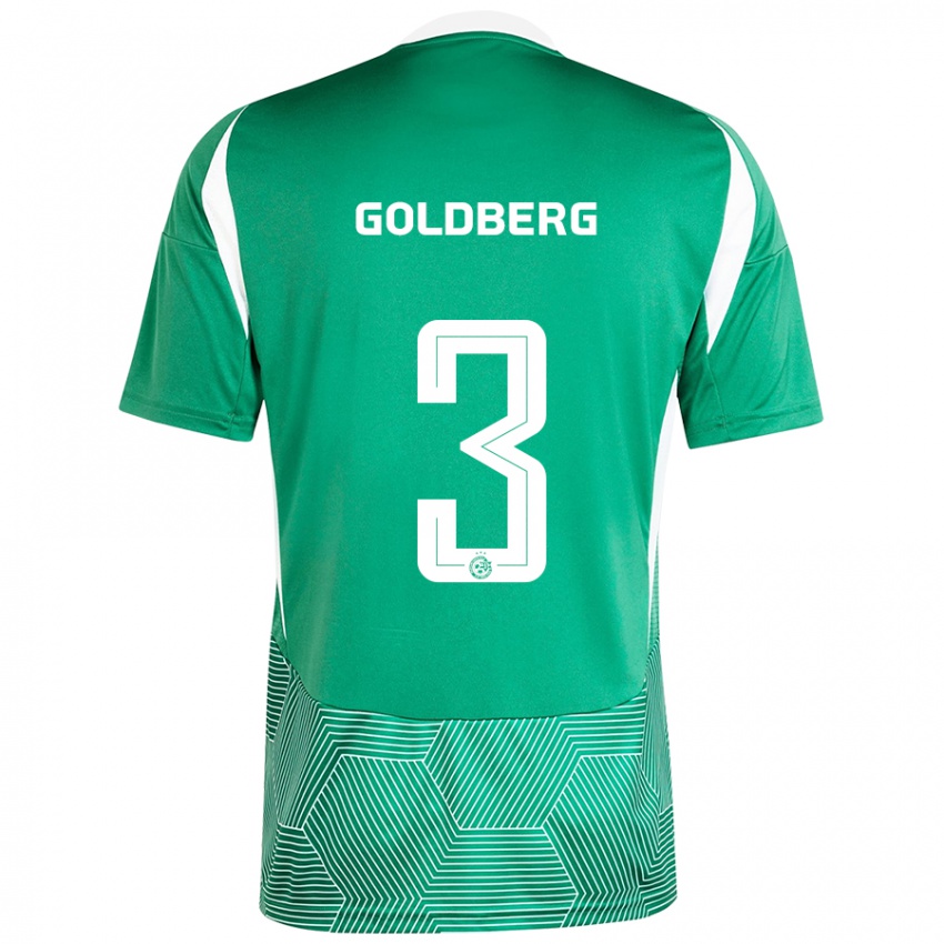 Niño Camiseta Shon Goldberg #3 Verde Blanco 1ª Equipación 2024/25 La Camisa Argentina