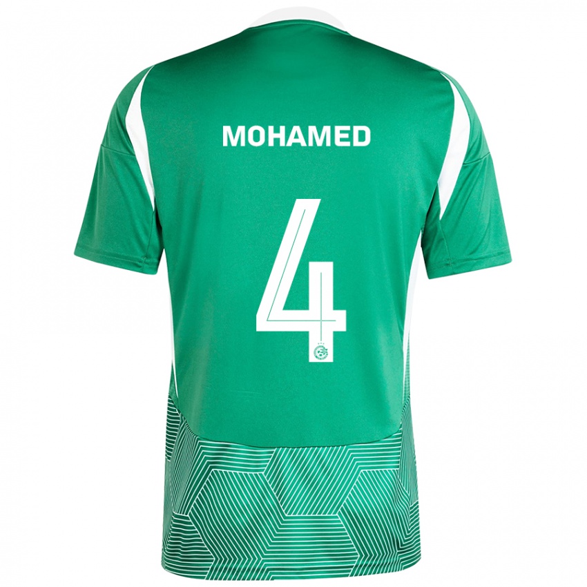 Niño Camiseta Ali Mohamed #4 Verde Blanco 1ª Equipación 2024/25 La Camisa Argentina