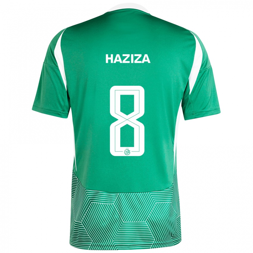 Niño Camiseta Dolev Haziza #8 Verde Blanco 1ª Equipación 2024/25 La Camisa Argentina