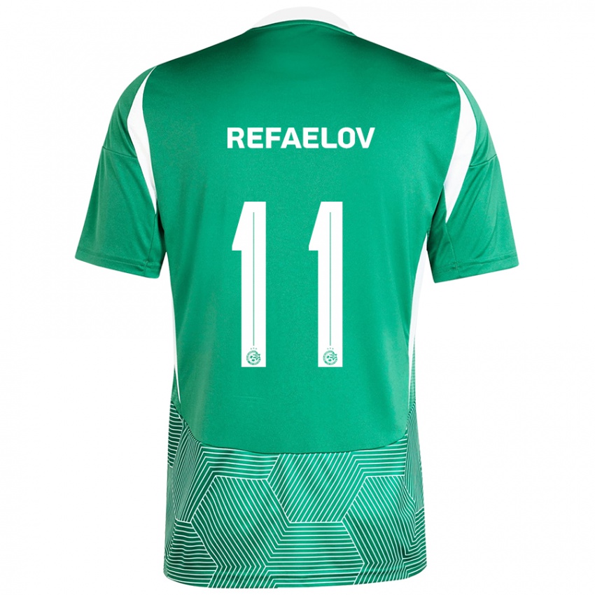 Niño Camiseta Lior Refaelov #11 Verde Blanco 1ª Equipación 2024/25 La Camisa Argentina