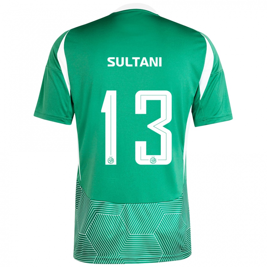 Niño Camiseta Tomás Sultani #13 Verde Blanco 1ª Equipación 2024/25 La Camisa Argentina