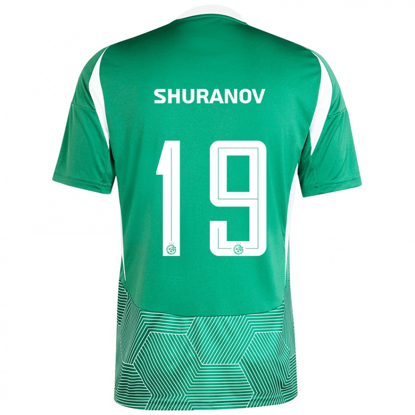 Niño Camiseta Erik Shuranov #19 Verde Blanco 1ª Equipación 2024/25 La Camisa Argentina