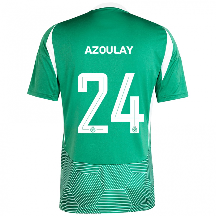 Niño Camiseta Ethane Azoulay #24 Verde Blanco 1ª Equipación 2024/25 La Camisa Argentina