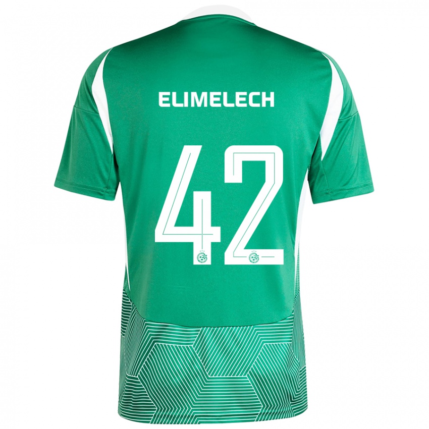 Niño Camiseta Roey Elimelech #42 Verde Blanco 1ª Equipación 2024/25 La Camisa Argentina