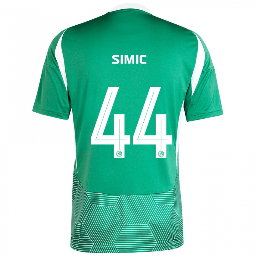 Niño Camiseta Lorenco Simic #44 Verde Blanco 1ª Equipación 2024/25 La Camisa Argentina