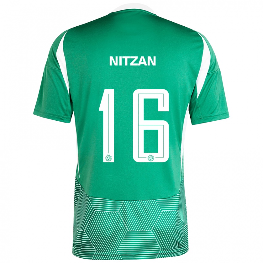 Niño Camiseta Itamar Nitzan #16 Verde Blanco 1ª Equipación 2024/25 La Camisa Argentina