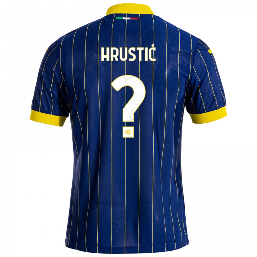 Niño Camiseta Ajdin Hrustić #0 Azul Amarillo 1ª Equipación 2024/25 La Camisa Argentina