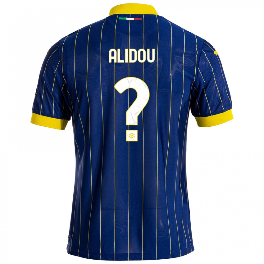 Niño Camiseta Faride Alidou #0 Azul Amarillo 1ª Equipación 2024/25 La Camisa Argentina