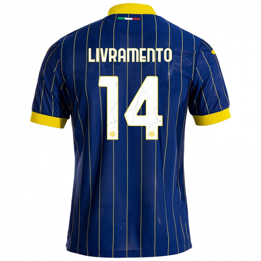 Niño Camiseta Dailon Rocha Livramento #14 Azul Amarillo 1ª Equipación 2024/25 La Camisa Argentina