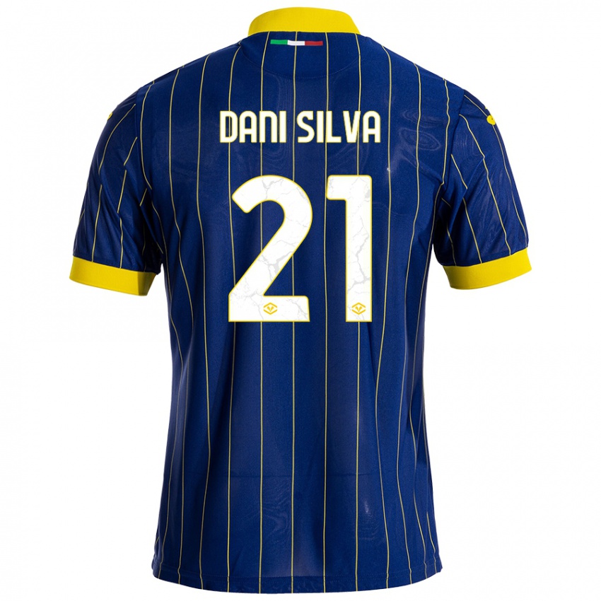 Niño Camiseta Dani Silva #21 Azul Amarillo 1ª Equipación 2024/25 La Camisa Argentina