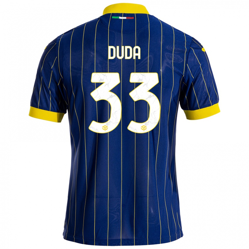 Niño Camiseta Ondrej Duda #33 Azul Amarillo 1ª Equipación 2024/25 La Camisa Argentina