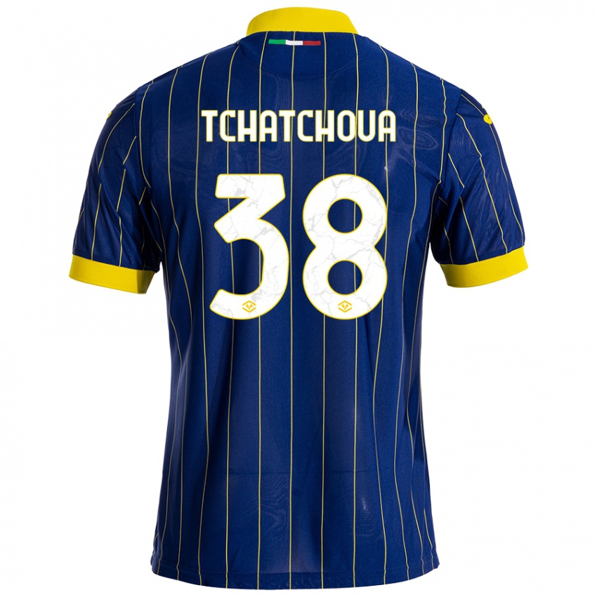 Niño Camiseta Jackson Tchatchoua #38 Azul Amarillo 1ª Equipación 2024/25 La Camisa Argentina