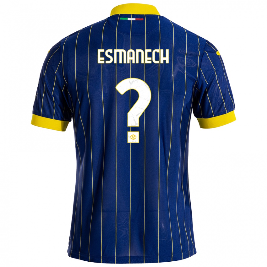 Niño Camiseta Inigo Esmanech #0 Azul Amarillo 1ª Equipación 2024/25 La Camisa Argentina