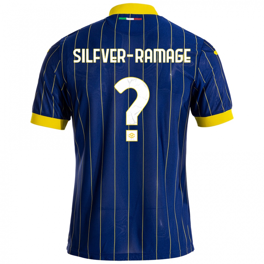 Niño Camiseta William Silfver-Ramage #0 Azul Amarillo 1ª Equipación 2024/25 La Camisa Argentina