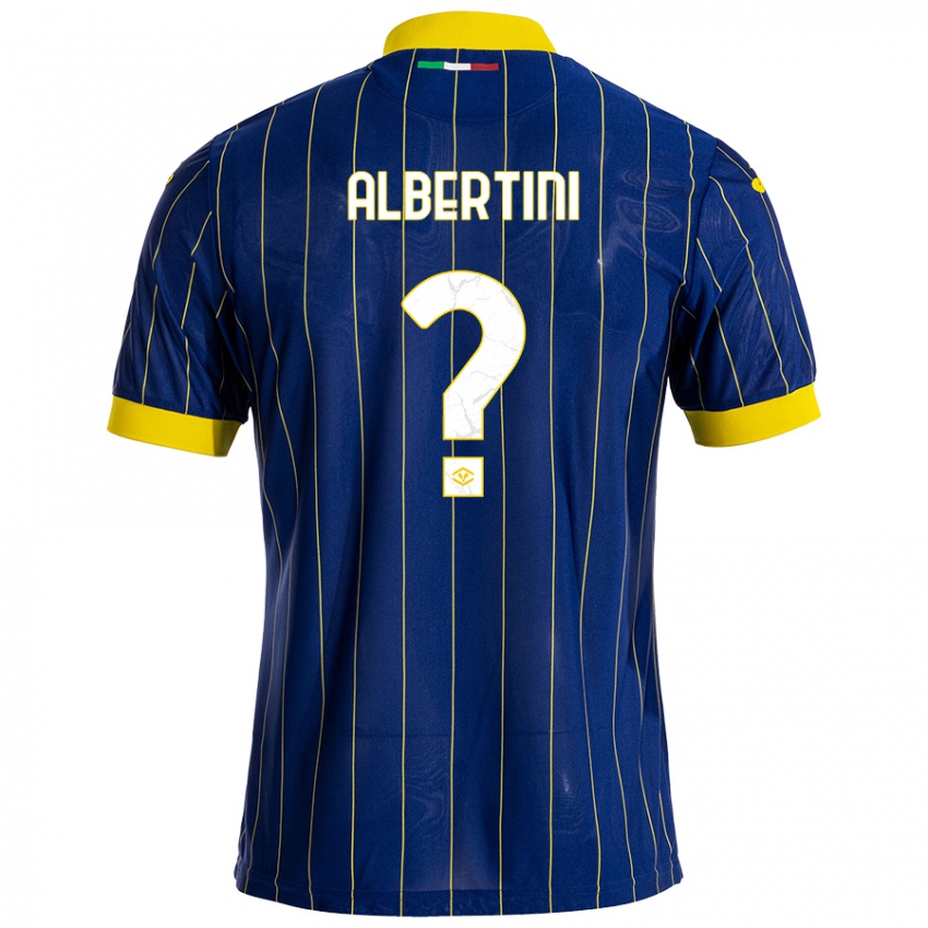 Niño Camiseta Francesco Albertini #0 Azul Amarillo 1ª Equipación 2024/25 La Camisa Argentina