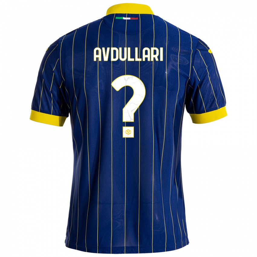 Niño Camiseta Davide Avdullari #0 Azul Amarillo 1ª Equipación 2024/25 La Camisa Argentina