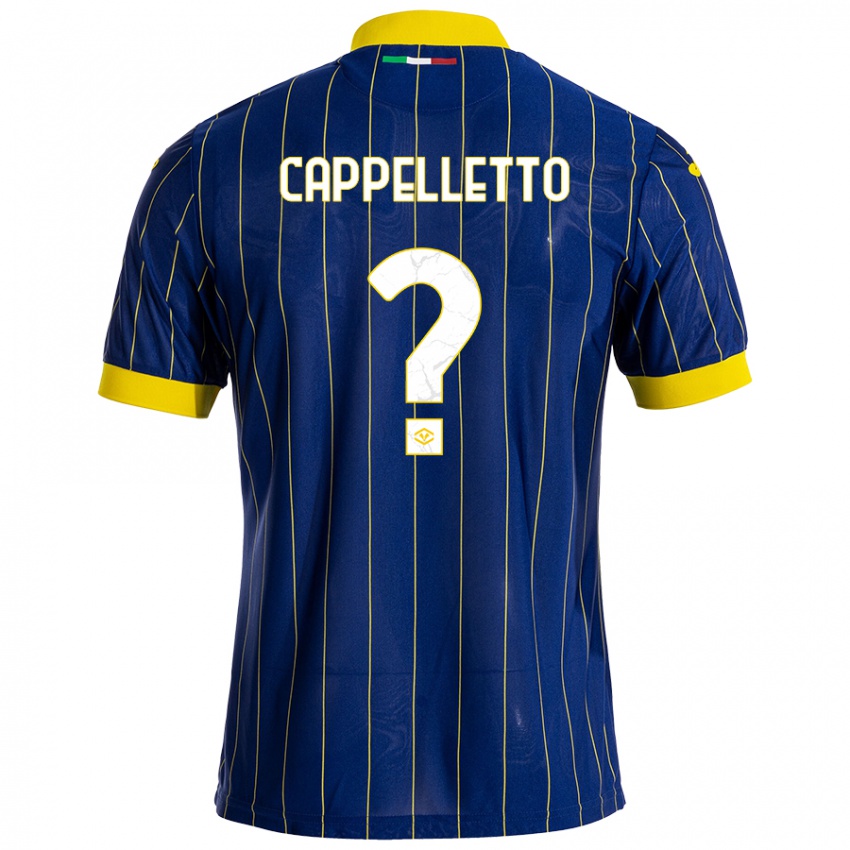 Niño Camiseta Bryan Cappelletto #0 Azul Amarillo 1ª Equipación 2024/25 La Camisa Argentina