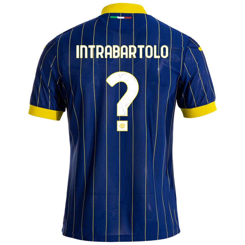 Niño Camiseta Denis Intrabartolo #0 Azul Amarillo 1ª Equipación 2024/25 La Camisa Argentina