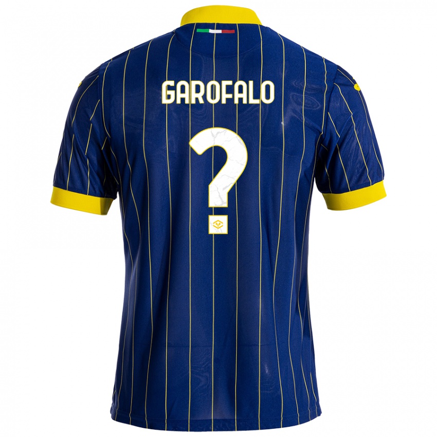 Niño Camiseta Lorenzo Garofalo #0 Azul Amarillo 1ª Equipación 2024/25 La Camisa Argentina