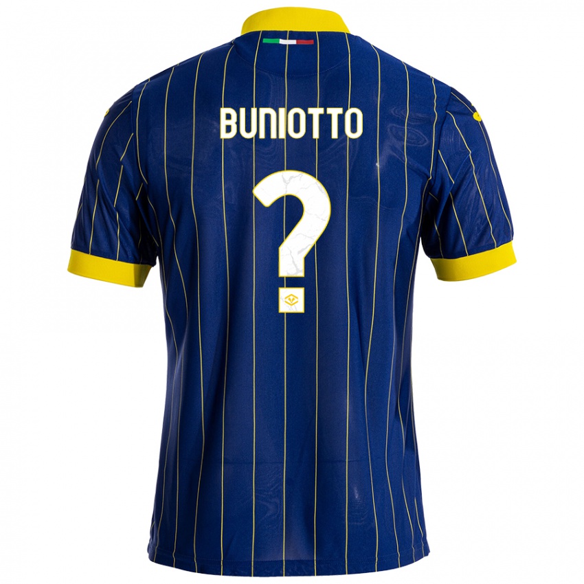 Niño Camiseta Mattia Buniotto #0 Azul Amarillo 1ª Equipación 2024/25 La Camisa Argentina