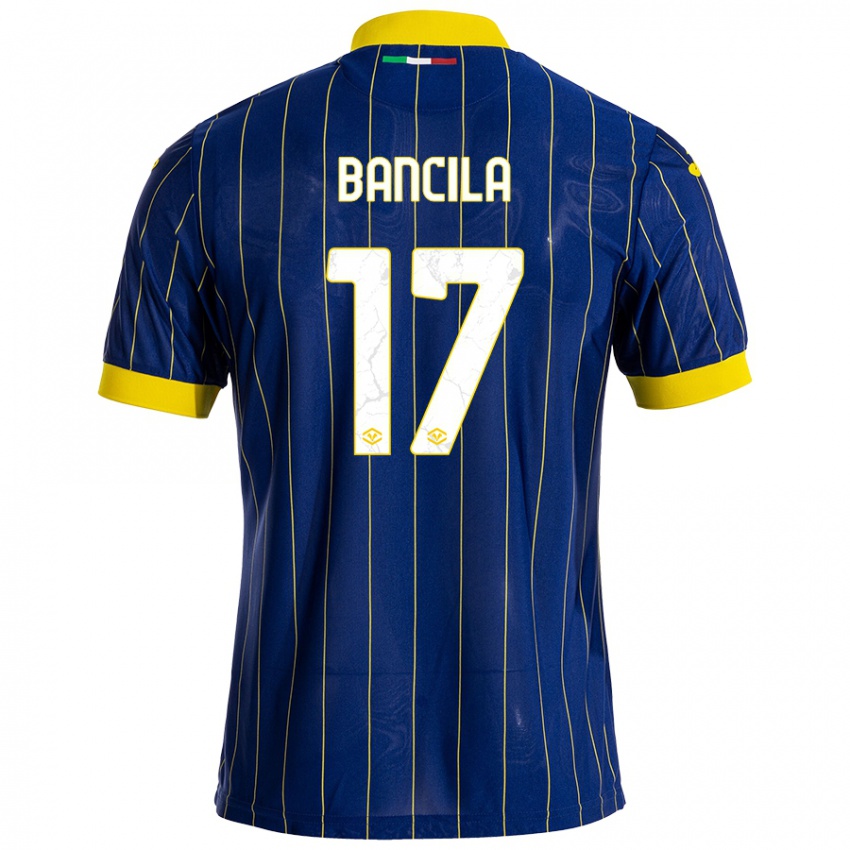 Niño Camiseta Darius Bancila #17 Azul Amarillo 1ª Equipación 2024/25 La Camisa Argentina