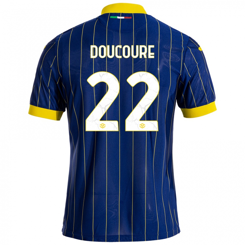 Niño Camiseta Mamedi Doucouré #22 Azul Amarillo 1ª Equipación 2024/25 La Camisa Argentina