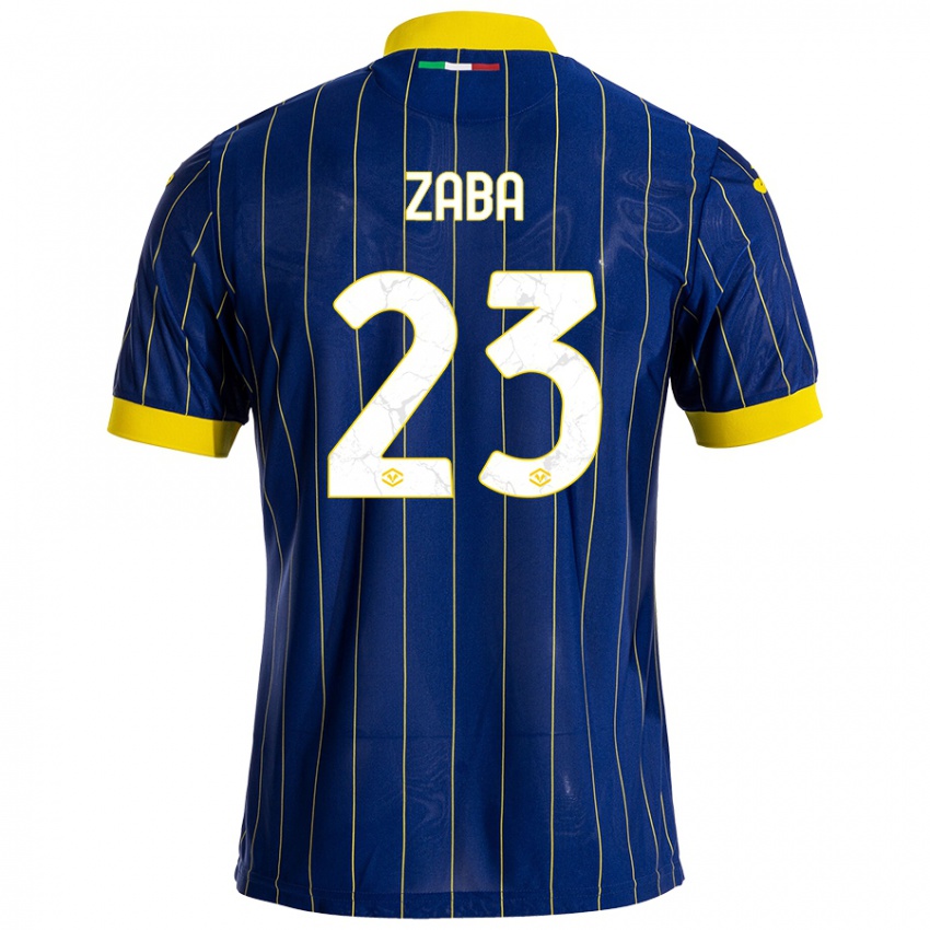 Niño Camiseta Nelson Zaba #23 Azul Amarillo 1ª Equipación 2024/25 La Camisa Argentina