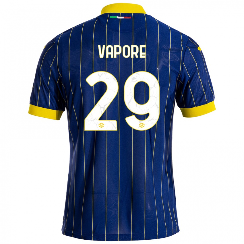 Niño Camiseta Angelo Vapore #29 Azul Amarillo 1ª Equipación 2024/25 La Camisa Argentina