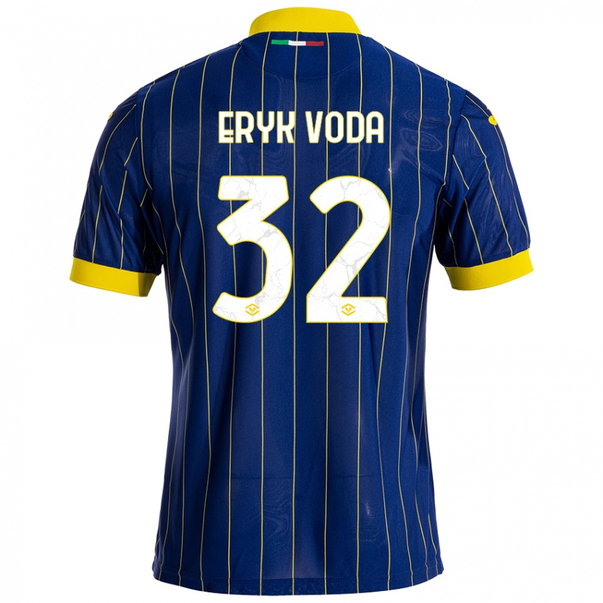 Niño Camiseta Andrei Eryk Voda #32 Azul Amarillo 1ª Equipación 2024/25 La Camisa Argentina