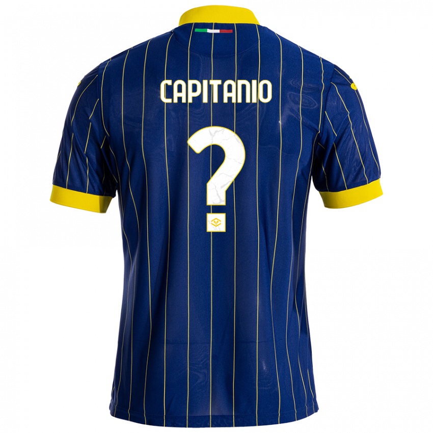 Niño Camiseta Alex Capitanio #0 Azul Amarillo 1ª Equipación 2024/25 La Camisa Argentina