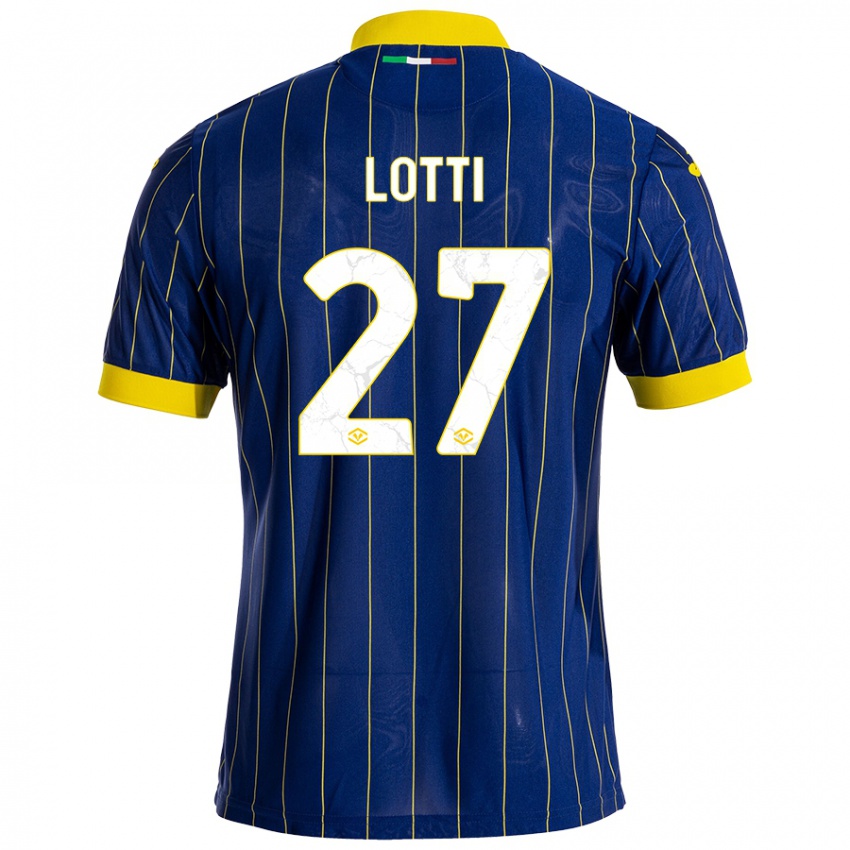 Niño Camiseta Irene Lotti #27 Azul Amarillo 1ª Equipación 2024/25 La Camisa Argentina