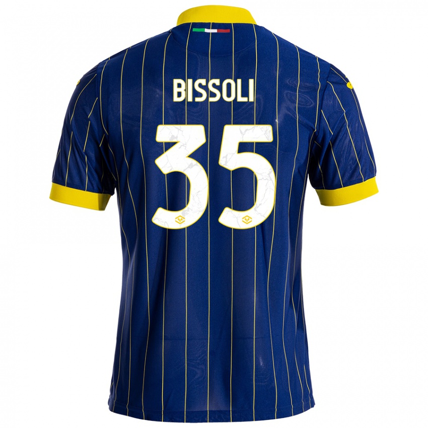 Niño Camiseta Noemí Bissoli #35 Azul Amarillo 1ª Equipación 2024/25 La Camisa Argentina