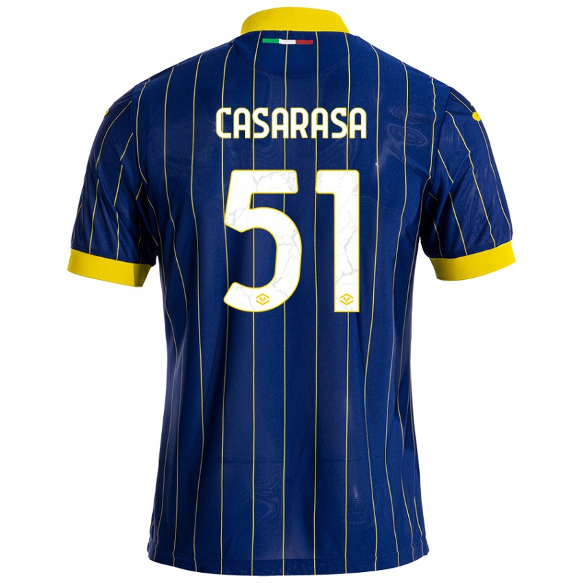 Niño Camiseta Asia Casarasa #51 Azul Amarillo 1ª Equipación 2024/25 La Camisa Argentina