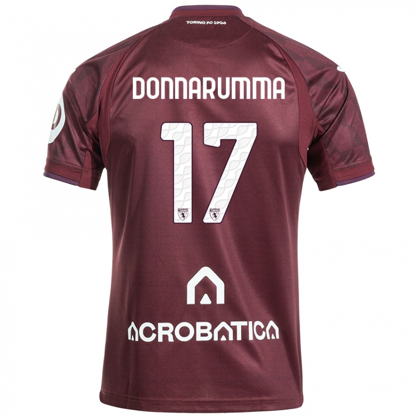 Niño Camiseta Antonio Donnarumma #17 Granate Blanco 1ª Equipación 2024/25 La Camisa Argentina