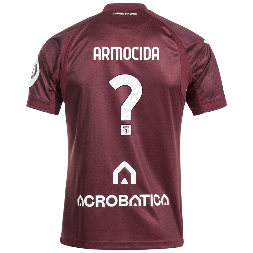 Niño Camiseta Simone Armocida #0 Granate Blanco 1ª Equipación 2024/25 La Camisa Argentina