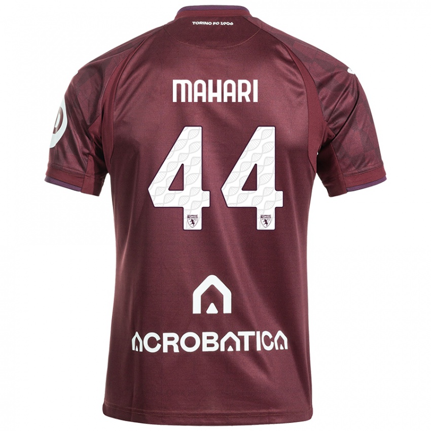 Niño Camiseta Efdon Mahari #44 Granate Blanco 1ª Equipación 2024/25 La Camisa Argentina