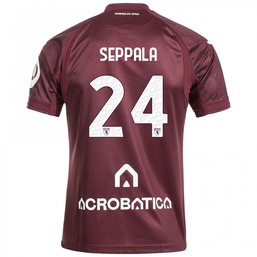 Niño Camiseta Rosa Lappi-Seppälä #24 Granate Blanco 1ª Equipación 2024/25 La Camisa Argentina