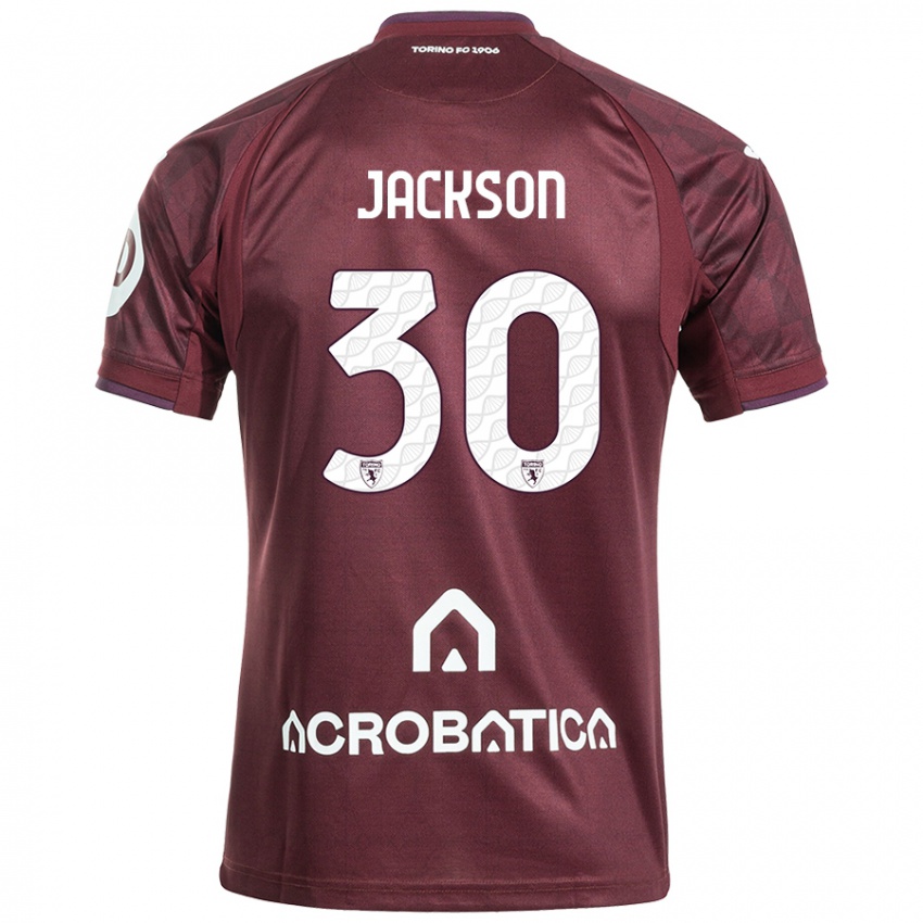 Niño Camiseta Michael Jackson #30 Granate Blanco 1ª Equipación 2024/25 La Camisa Argentina