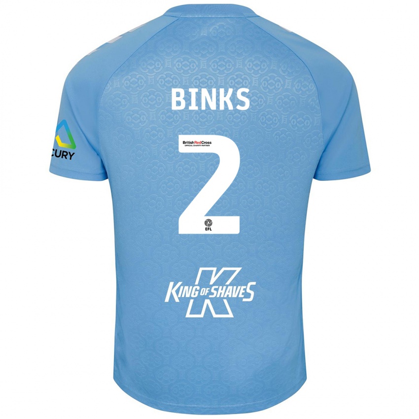 Niño Camiseta Luis Binks #2 Azul Blanco 1ª Equipación 2024/25 La Camisa Argentina